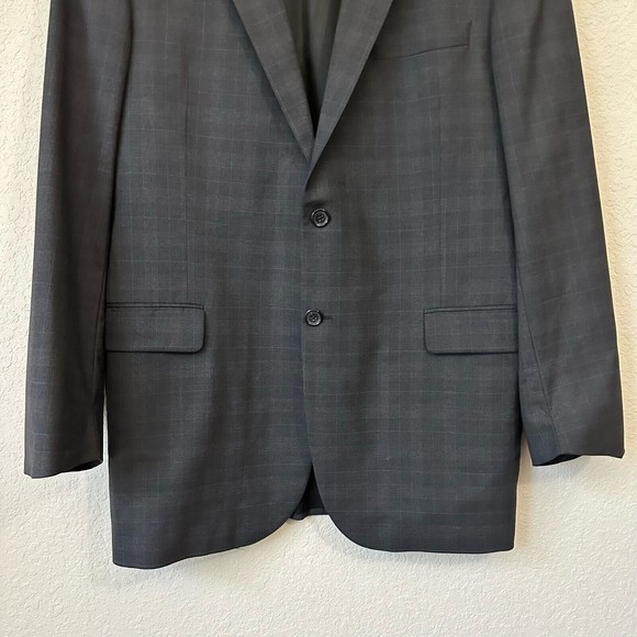 BURBERRY LONDON Bond Street Mens Sport Coat Gray Plaid Wool Jacket - Picture 3 of 12